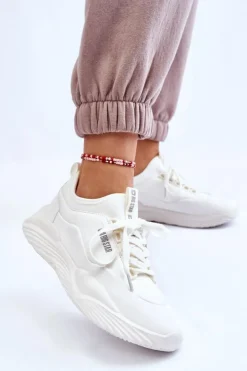 Damskie Big Star Shoes Damskie Sneakersy Memory Foam System Big Star LL274417 Białe