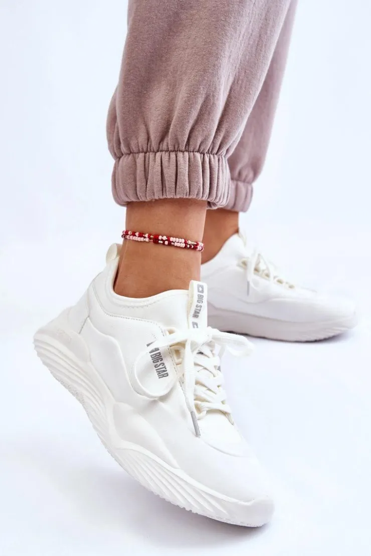 Damskie Big Star Shoes Damskie Sneakersy Memory Foam System Big Star LL274417 Białe