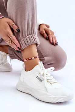 Damskie Big Star Shoes Damskie Sneakersy Memory Foam System Big Star LL274417 Białe