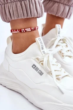 Damskie Big Star Shoes Damskie Sneakersy Memory Foam System Big Star LL274417 Białe