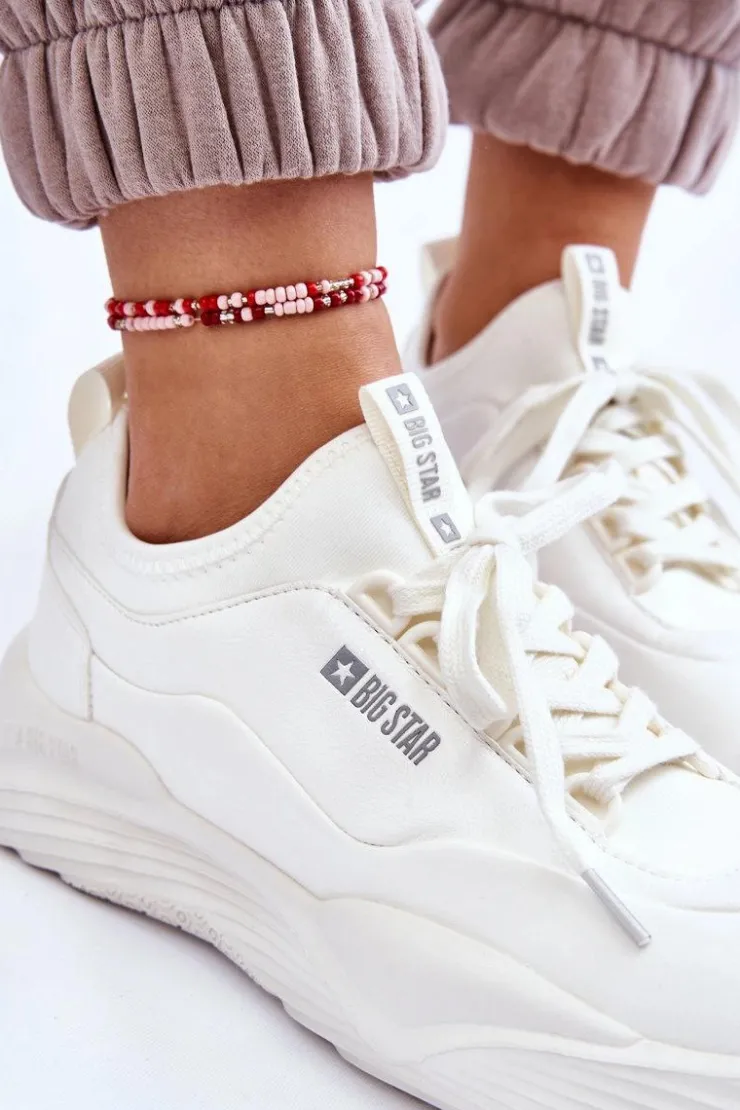 Damskie Big Star Shoes Damskie Sneakersy Memory Foam System Big Star LL274417 Białe