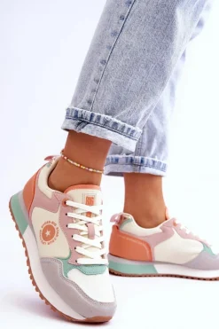 Online Big Star Shoes Damskie Sneakersy Memory Foam System Big Star LL274542 Multikolor