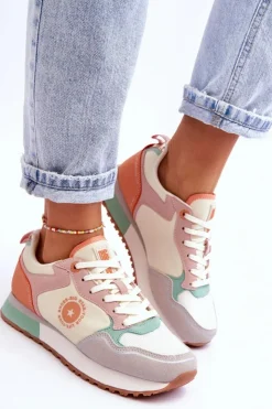 Online Big Star Shoes Damskie Sneakersy Memory Foam System Big Star LL274542 Multikolor