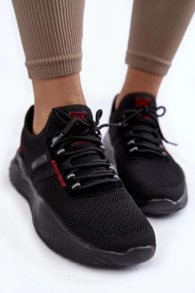 Discount Big Star Shoes Damskie Sneakersy Memory Foam System Big Star KK274345 Czarne