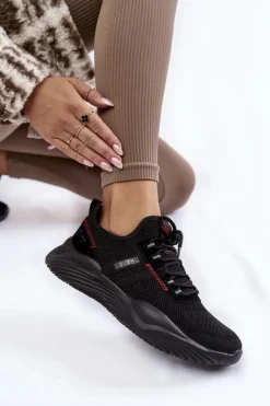 Discount Big Star Shoes Damskie Sneakersy Memory Foam System Big Star KK274345 Czarne