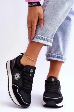 Big Star Shoes Buty Sportowe Big Star|Sneakersy Damskie*Damskie Sneakersy Memory Foam System Big Star LL274541 Czarne