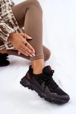 Big Star Shoes Buty Sportowe Big Star|Sneakersy Damskie*Damskie Sneakersy Memory Foam System Big Star KK274211 Czarne