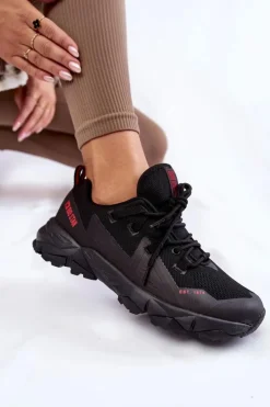 Big Star Shoes Buty Sportowe Big Star|Sneakersy Damskie*Damskie Sneakersy Memory Foam System Big Star KK274211 Czarne