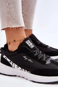 Sale Big Star Shoes Damskie Sneakersy Memory Foam System Big Star LL274956 Czarne