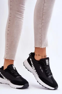 Sale Big Star Shoes Damskie Sneakersy Memory Foam System Big Star LL274956 Czarne