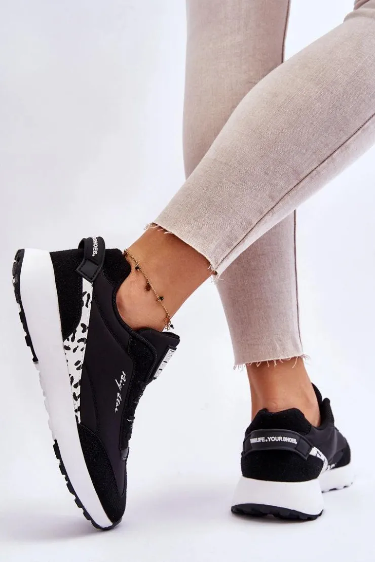 Sale Big Star Shoes Damskie Sneakersy Memory Foam System Big Star LL274956 Czarne