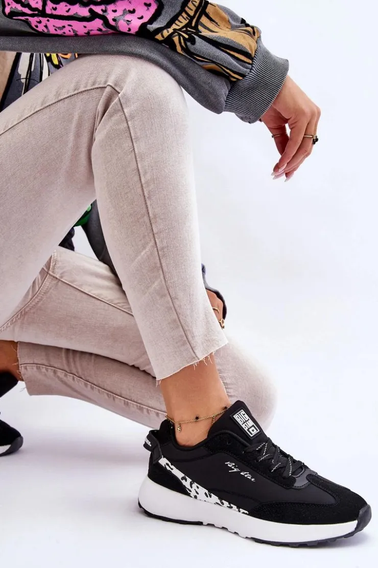 Sale Big Star Shoes Damskie Sneakersy Memory Foam System Big Star LL274956 Czarne