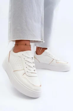New Boto Damskie Sneakersy Na Platformie Białe Tessama
