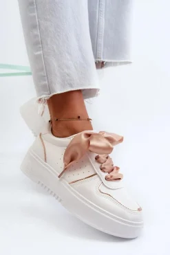 New Boto Damskie Sneakersy Na Platformie Białe Tessama