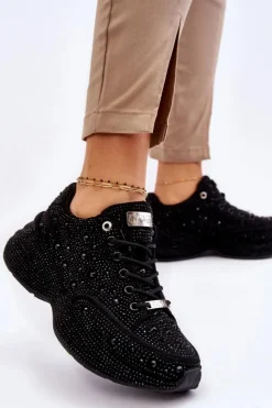 Sale GOE Damskie Sneakersy Na Platformie JJ2N4058 Czarne