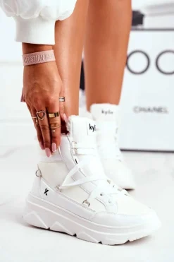 Boto Śniegowce Damskie|Sneakersy Damskie*Damskie Sneakersy Śniegowce Białe Missy