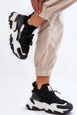 Damskie Boto Damskie Sneakersy Skarpetkowe Wsuwane Czarne Keaton