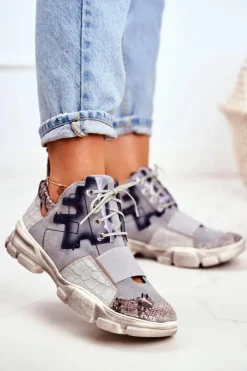 Damskie Maciejka Damskie Sneakersy Skórzane 04423-13