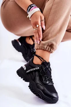 Damskie Boto Damskie Sneakersy Sportowe Buty Czarne Sheron