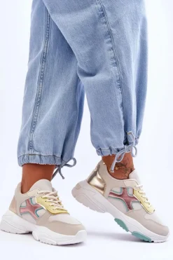 Boto Sneakersy Damskie*Damskie Sneakersy Sznurowane Multikolorowe Cortes Wielokolorowy