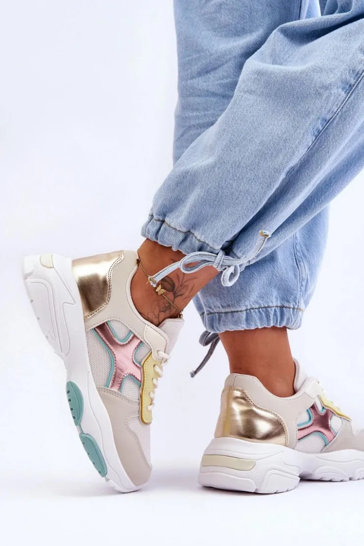 Boto Sneakersy Damskie*Damskie Sneakersy Sznurowane Multikolorowe Cortes Wielokolorowy