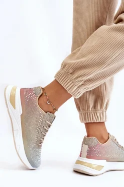 Boto Buty Sportowe Na Platformie|Sneakersy Damskie*Damskie Sneakersy Z Cyrkoniami Multikolor Raiden
