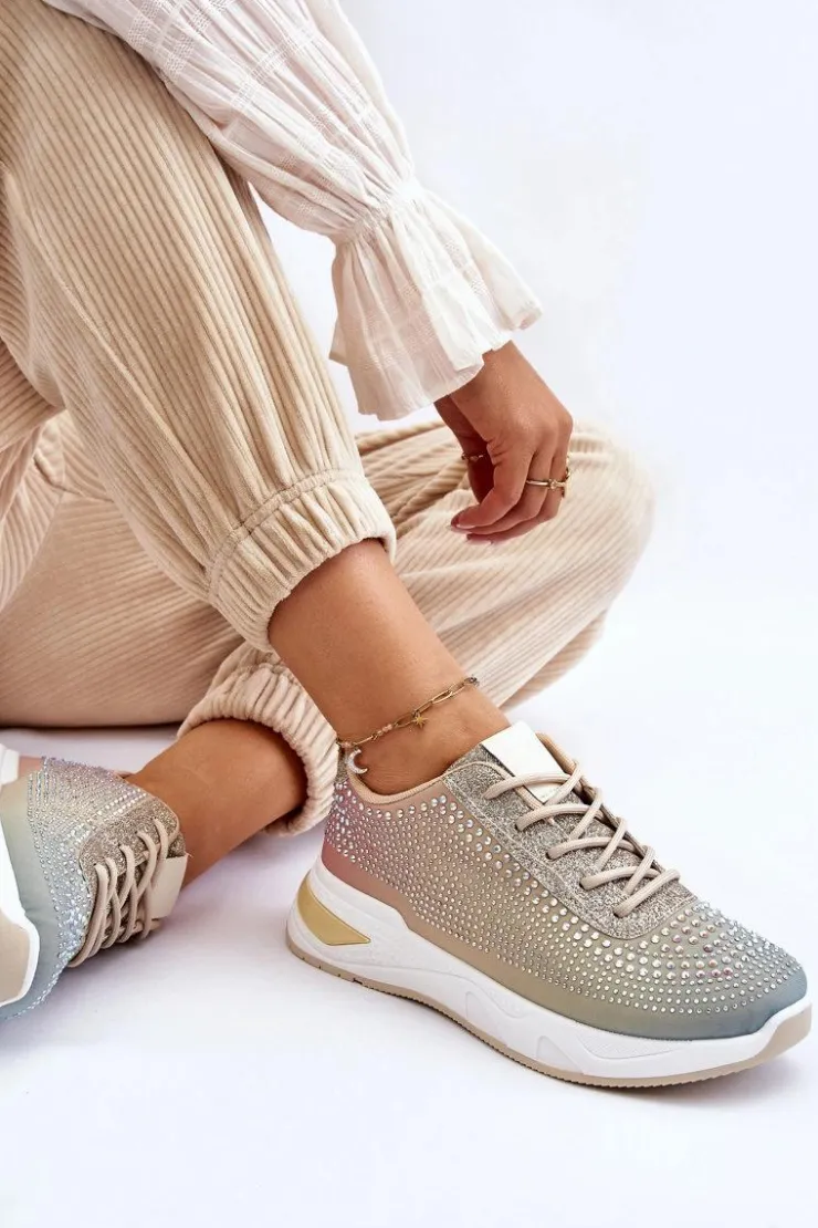Boto Buty Sportowe Na Platformie|Sneakersy Damskie*Damskie Sneakersy Z Cyrkoniami Multikolor Raiden