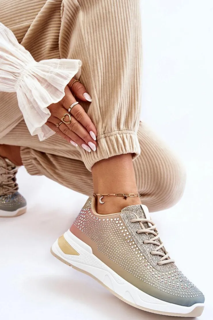 Boto Buty Sportowe Na Platformie|Sneakersy Damskie*Damskie Sneakersy Z Cyrkoniami Multikolor Raiden