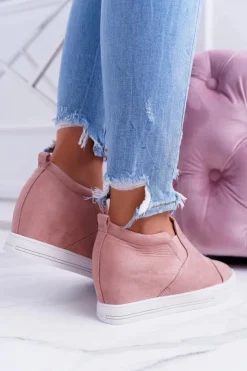 Clearance Boto Damskie Snekersy Trampki Lu Boo Wsuwane Różowe Kaori