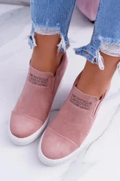 Clearance Boto Damskie Snekersy Trampki Lu Boo Wsuwane Różowe Kaori