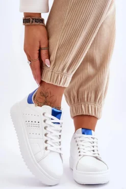 Damskie Boto Damskie Sportowe Buty Biało-Niebieskie Be First!