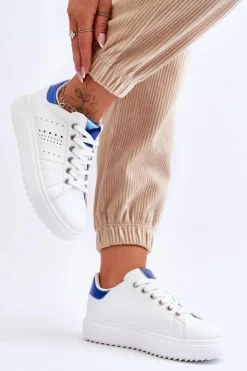 Damskie Boto Damskie Sportowe Buty Biało-Niebieskie Be First!