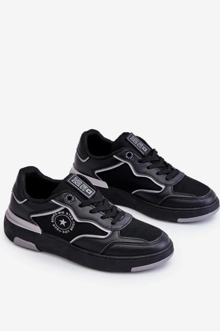 Sale Big Star Shoes Damskie Sportowe Buty Big Star LL274443 Czarno-Szare