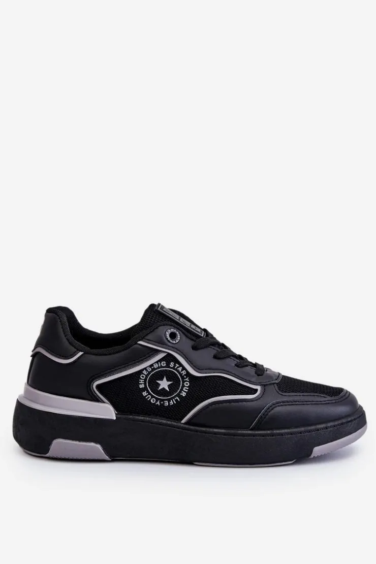 Sale Big Star Shoes Damskie Sportowe Buty Big Star LL274443 Czarno-Szare