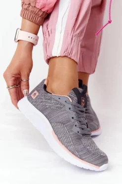 Evento Buty Sportowe Na Platformie*Damskie Sportowe Buty Comfort Foam Szare Long Distance