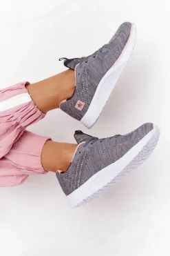 Evento Buty Sportowe Na Platformie*Damskie Sportowe Buty Comfort Foam Szare Long Distance