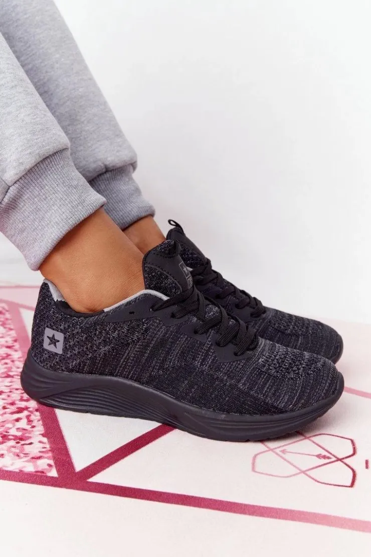 Damskie Evento Damskie Sportowe Buty Comfort Foam Czarne Long Distance