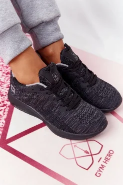 Damskie Evento Damskie Sportowe Buty Comfort Foam Czarne Long Distance