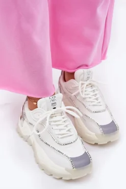 Online Cross Jeans Damskie Sportowe Buty II2R4017C Białe Biały