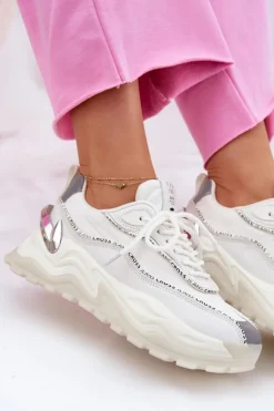 Online Cross Jeans Damskie Sportowe Buty II2R4017C Białe Biały