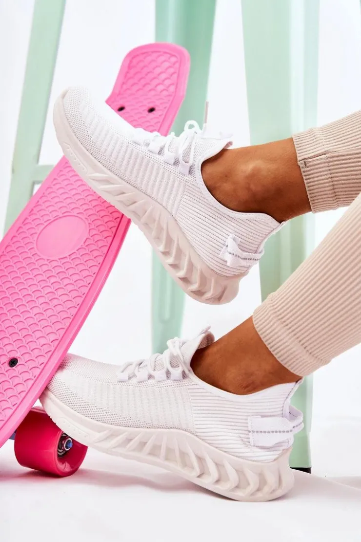 Damskie Boto Damskie Sportowe Buty Materiałowe Białe Lenney