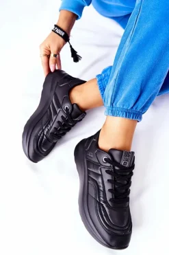 Best Big Star Shoes Damskie Sportowe Buty Memory Foam Big Star II274332 Czarne