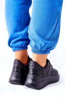 Best Big Star Shoes Damskie Sportowe Buty Memory Foam Big Star II274332 Czarne