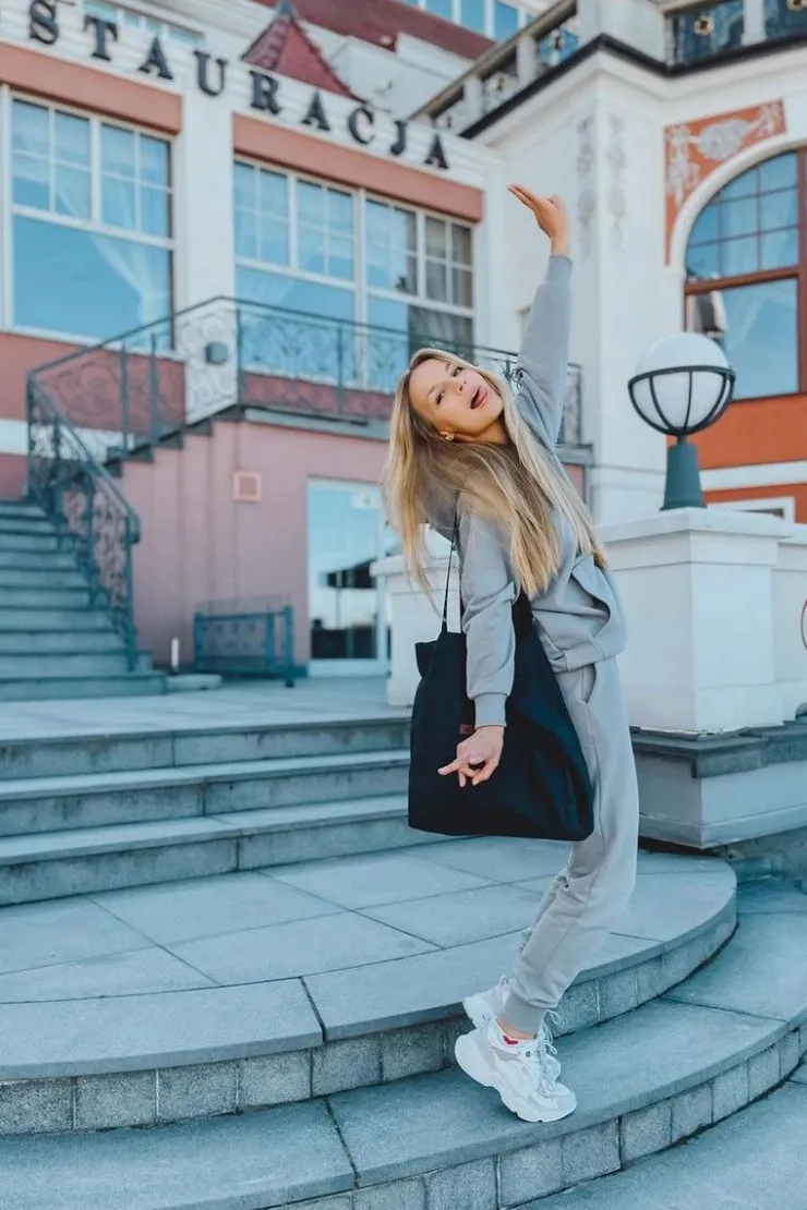 Big Star Shoes Trampki Damskie Big Star|Big Star*Damskie Sportowe Buty Memory Foam Big Star HH274255 Biało-Fioletowe