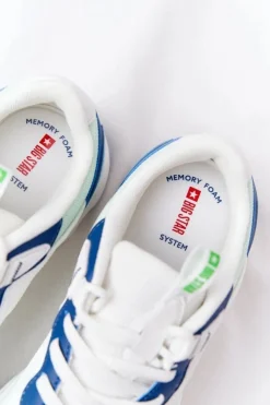 Hot Big Star Shoes Damskie Sportowe Buty Memory Foam Big Star HH274810 Biało-Zielone