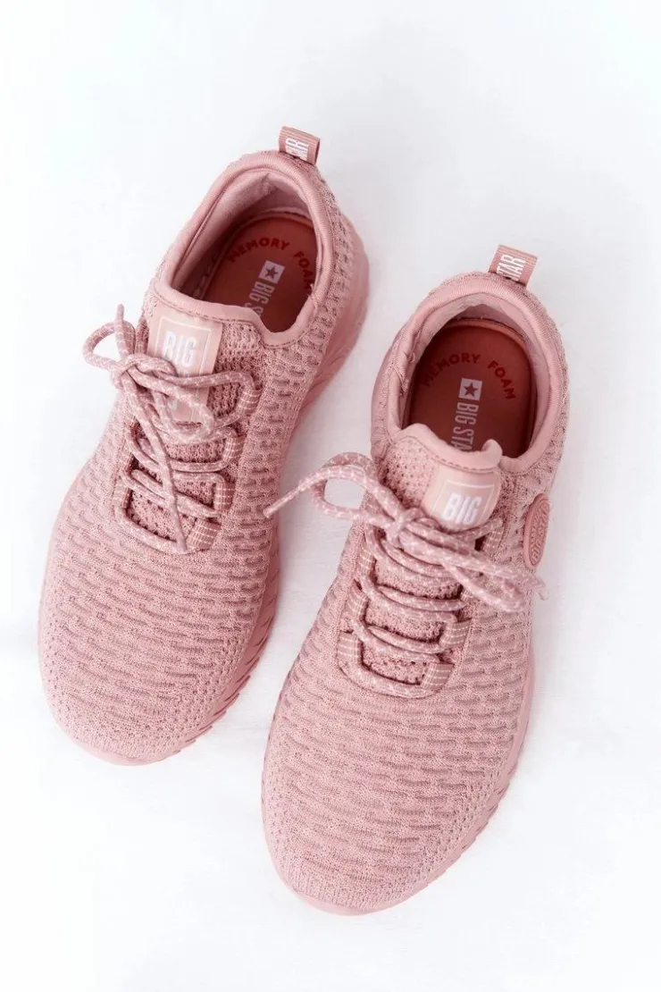 Online Big Star Shoes Damskie Sportowe Buty Memory Foam Big Star HH274299 Różowe