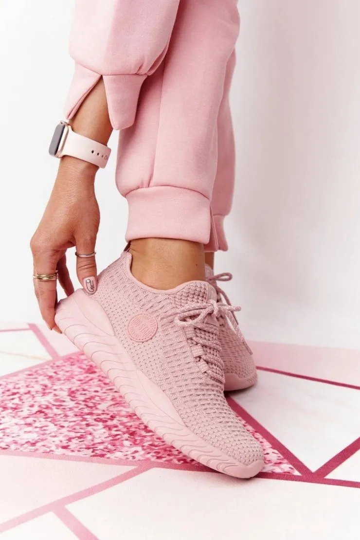 Online Big Star Shoes Damskie Sportowe Buty Memory Foam Big Star HH274299 Różowe