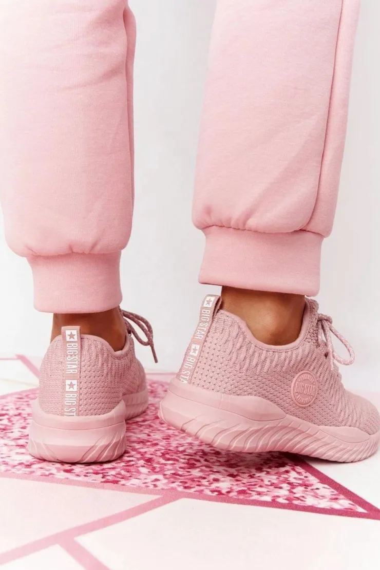 Online Big Star Shoes Damskie Sportowe Buty Memory Foam Big Star HH274299 Różowe