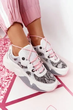 New Big Star Shoes Damskie Sportowe Buty Memory Foam Big Star HH274326 Białe