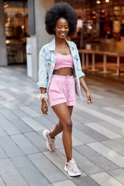 Hot Big Star Shoes Damskie Sportowe Buty Memory Foam Big Star HH274258 Fioletowe